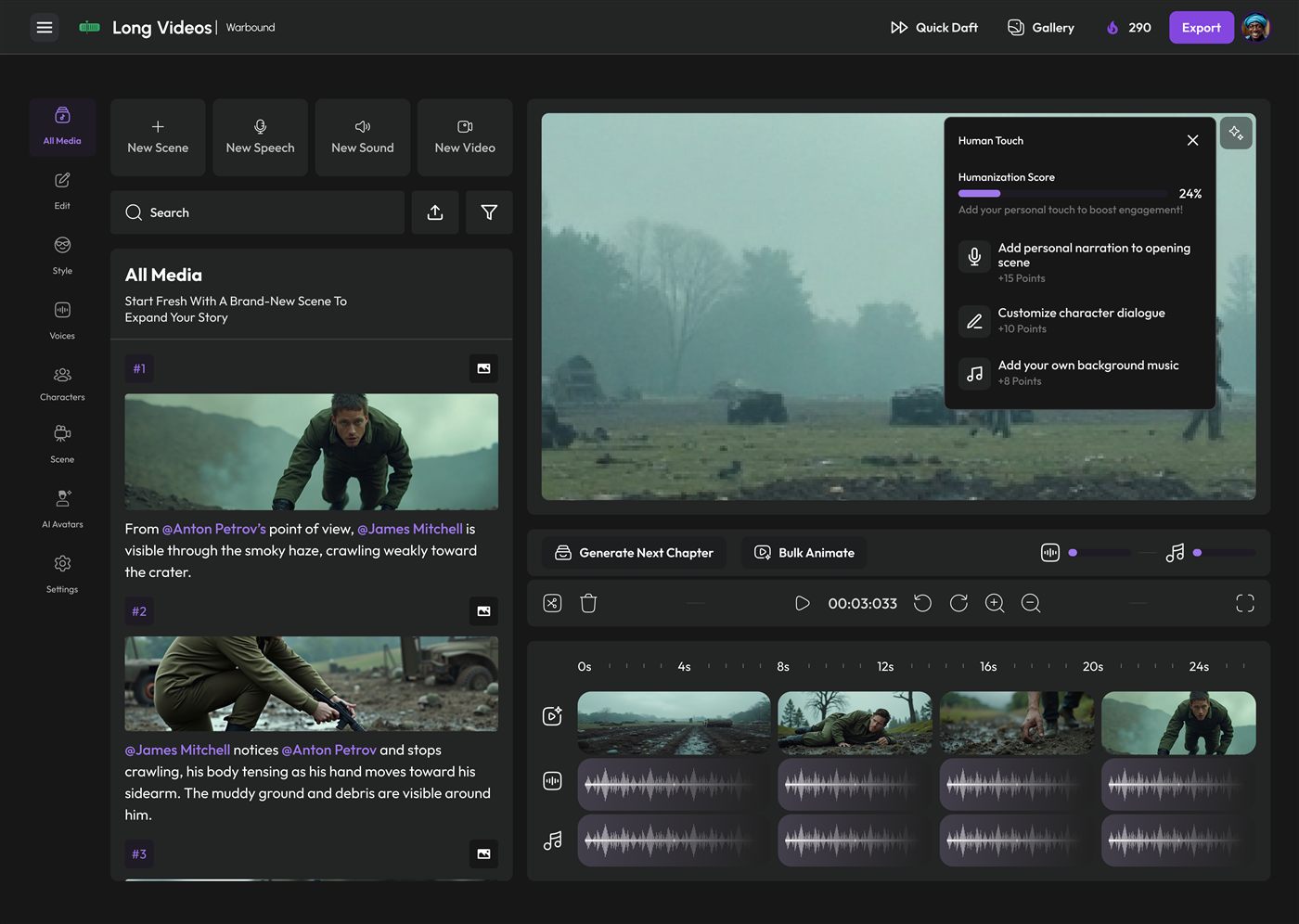 A long-form film project in Vidorena